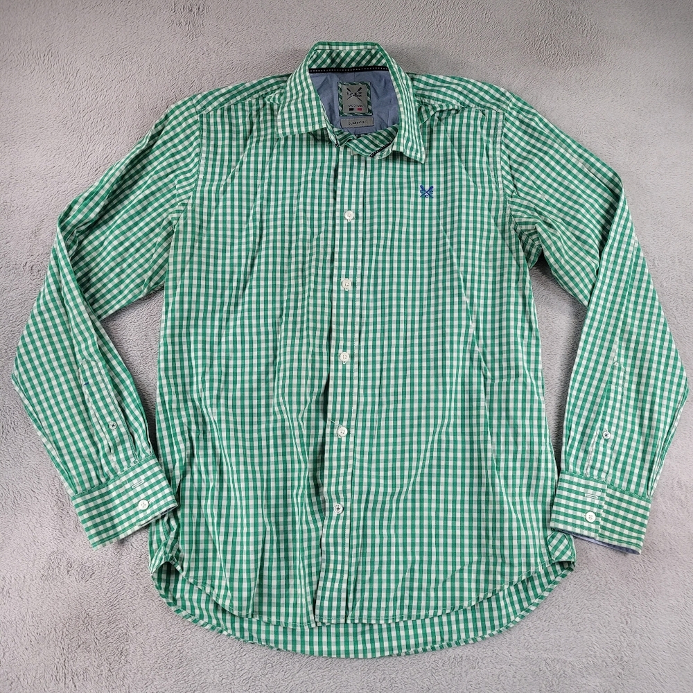 Crew Clothing Co. Classic Fit Green Checkered Men's Shirt